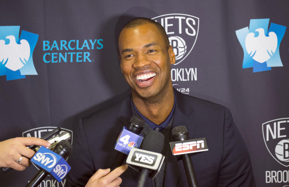 Nets 35-yer-old center Jason Collins annouced his retirement from the NBA after 13 seasons. (Photo By: Corey Sipkin/NY Daily News via Getty Images)