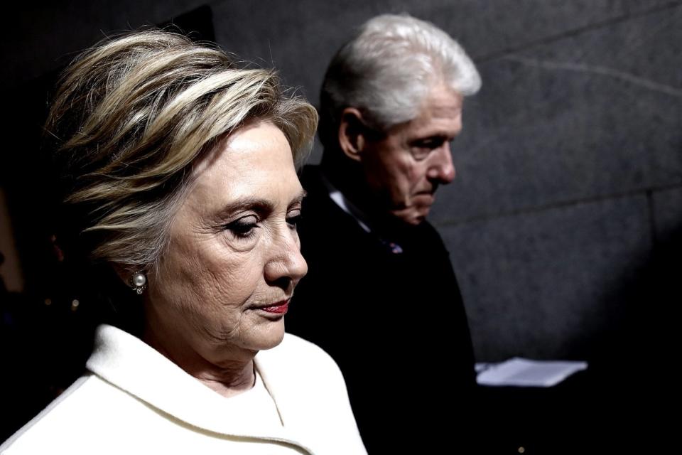 Hillary und Bill Clinton bei der Amtseinführung von US Präsident Donald Trump, Januar 2017.