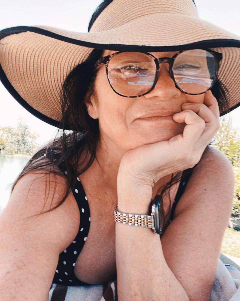 <p>Valerie Bertinelli/Instagram</p> Valerie Bertinelli in her swimsuit selfie