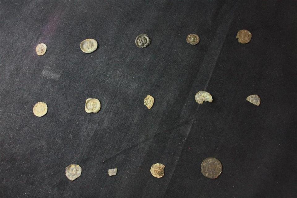 The rare, 600-year-old silver coins found under a church in Edøya.