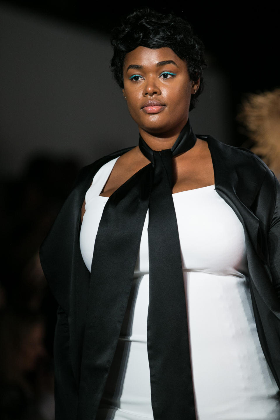 A curvy model at Christian Siriano. (Photo: Getty Images)