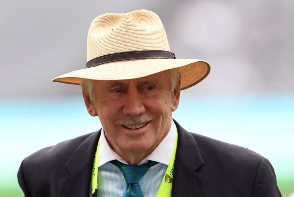 This photo taken on December 27, 2016 shows former Australian cricket captain and Channel Nine cricket commentator Ian Chappell.