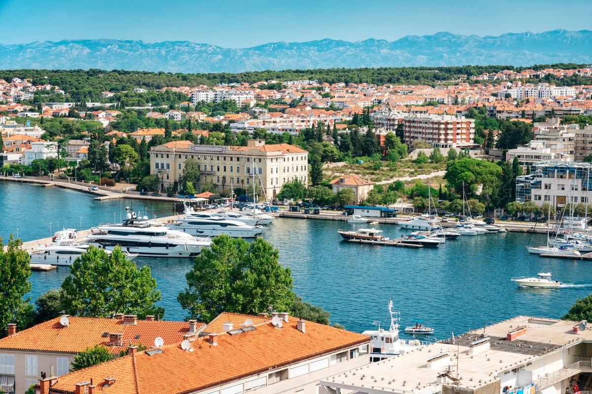 An aerial view of Zadar and its marina (Getty Images)