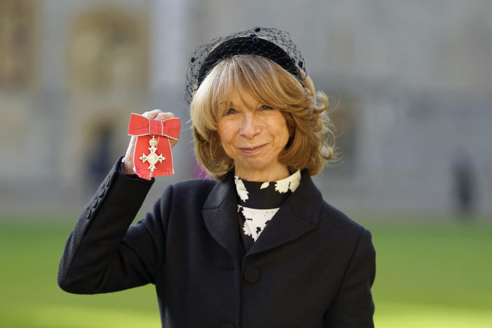 Helen Worth received an MBE from Prince William. (PA)