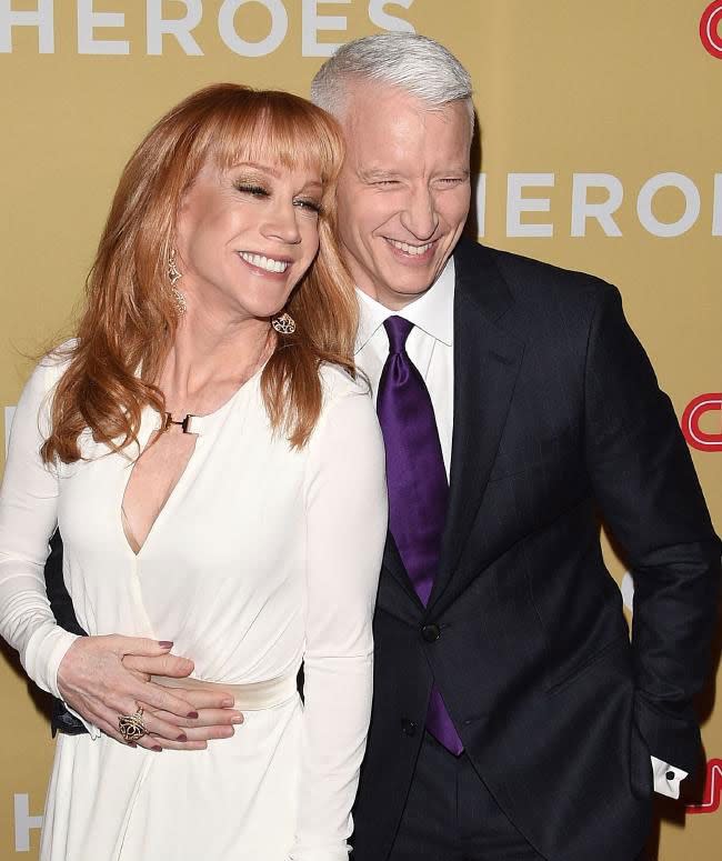 In happier time with CNN host Anderson Cooper. Source: 7 News