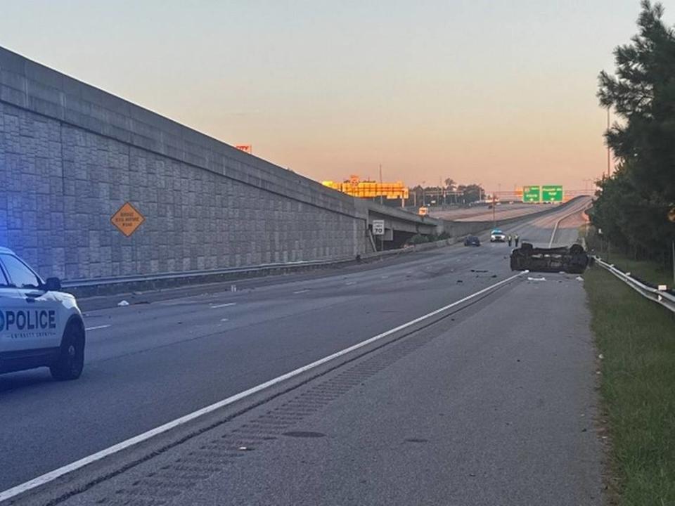 Three Lakeside High School students were among five people killed when their car went over a wall and crashed onto Interstate 85 in Gwinnett County, Georgia.