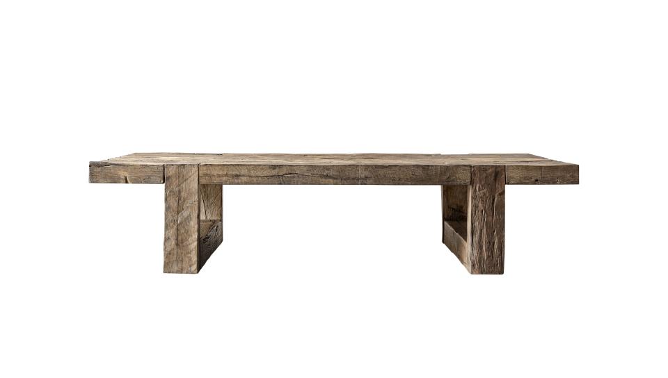 Reclaimed rustic oak coffee table.