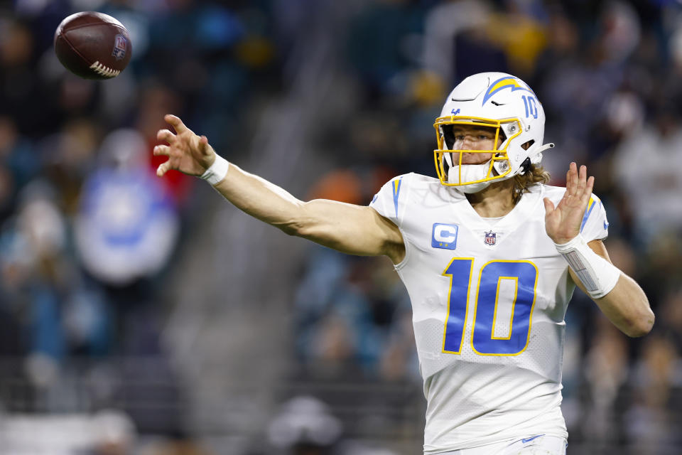 Justin Herbert and the Los Angeles Chargers had their 2022 season end in a disappointing way. (Photo by Douglas P. DeFelice/Getty Images)