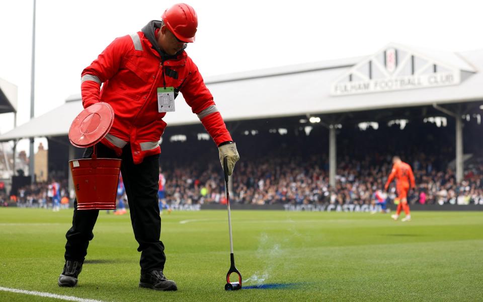 A Crystal Palace flare at Fulham