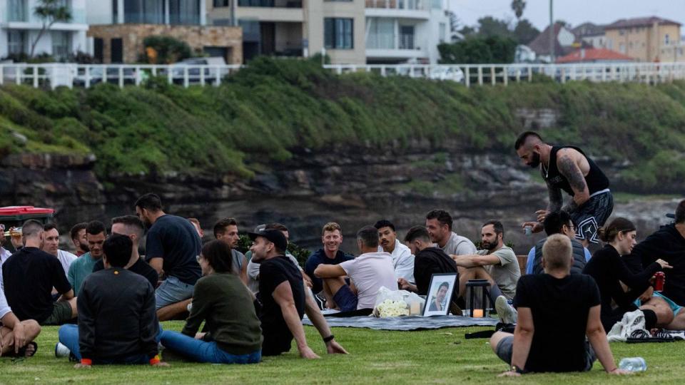 A vigil for Jesse Baird and Luke Davies was held a Bronte beach on Tuesday. Picture: NCA NewsWire/ Ben Symons