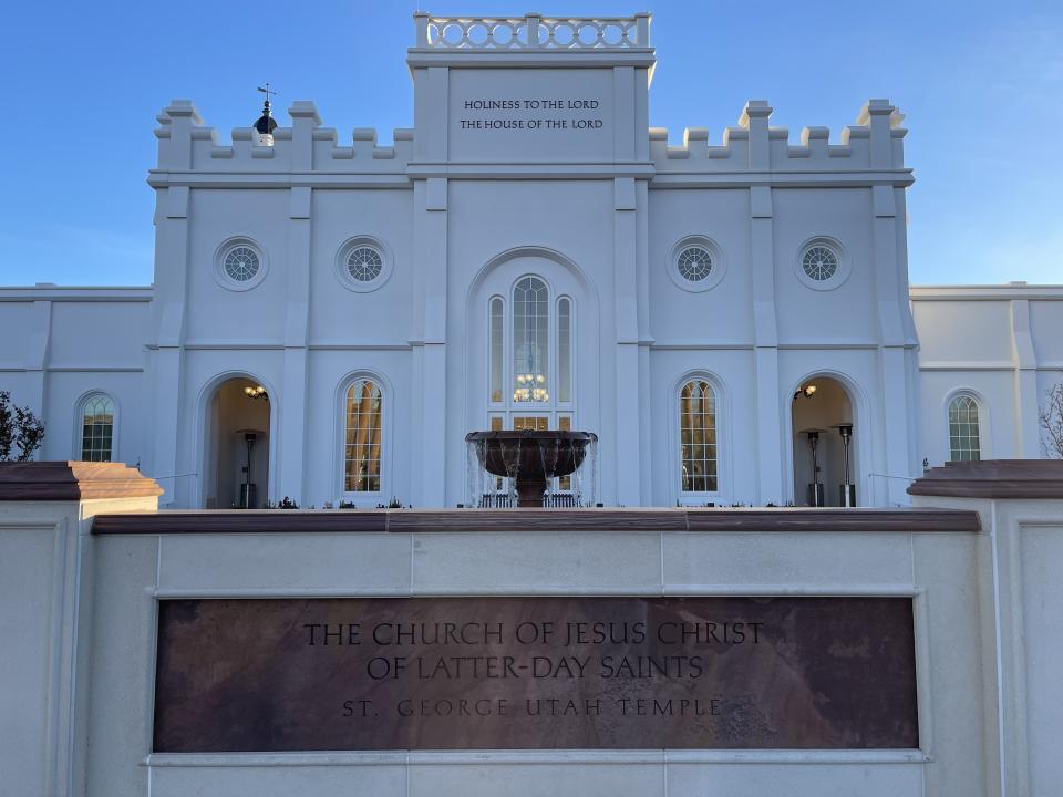 The St. George Utah Temple on Saturday, Dec. 9, 2023, the day before it was rededicated by President Jeffrey R. Holland.