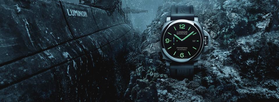 <p><strong>Panerai</strong></p><p>wempe.com</p><p><strong>$8400.00</strong></p><p><a href="https://www.wempe.com/en-us/watches/panerai/luminor/tuttonero-luminor-gmt-44-mm-pam-01438?c=6164" rel="nofollow noopener" target="_blank" data-ylk="slk:Shop Now;elm:context_link;itc:0;sec:content-canvas" class="link ">Shop Now</a></p><p>Another all-black model that goes with everything, but Panerai's version aims for high visibility at night and in bad lighting, making it both practical and polished. </p>
