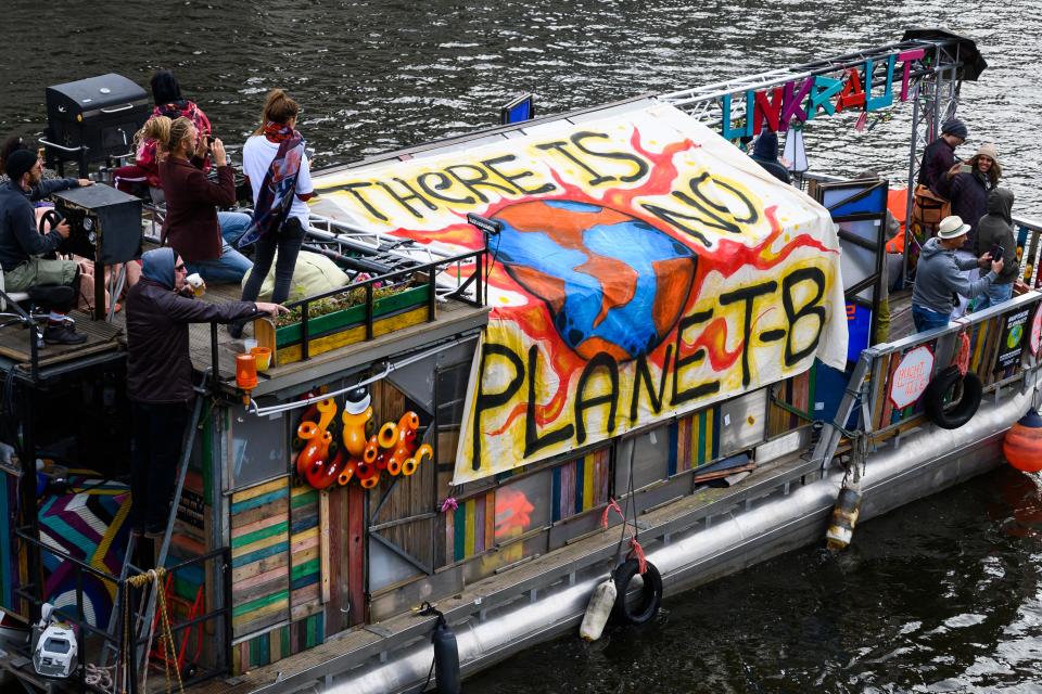 A boat with a vital message in Berlin