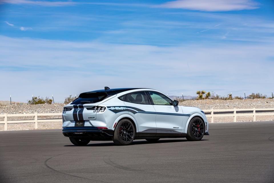 Shelby American announced Wednesday, April 26, 2023, that the custom company will create 100 Shelby Mustang Mach-E GT vehicles in honor of the legendary Carroll Shelby's 100th birthday.