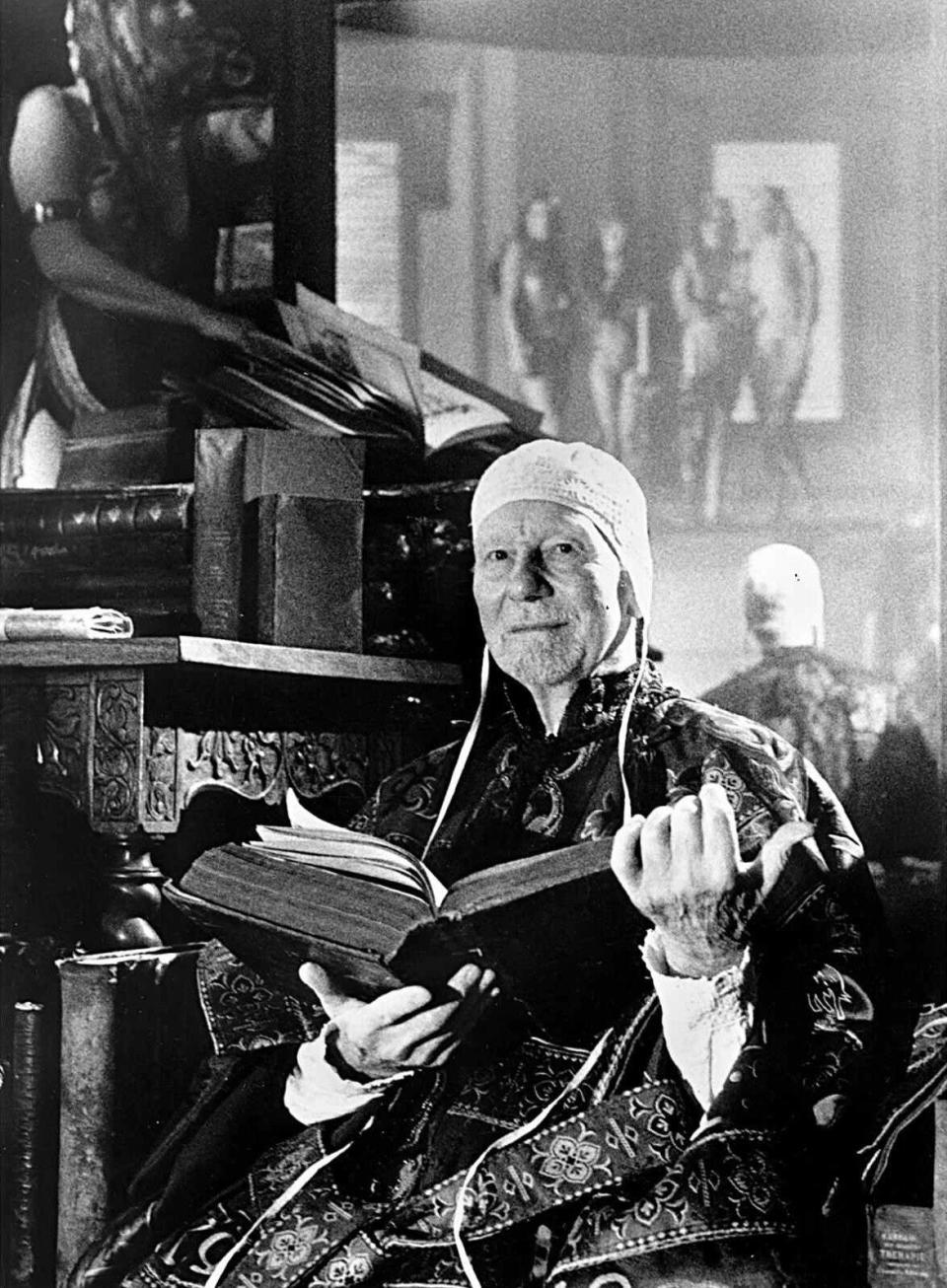 Sir John Gielgud as Prospero in “Prospero’s Books,” Peter Greenaway’s 1991 version of “The Tempest.”