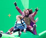 <p>Jason Momoa and costar Marlow Barkley film a scene for their upcoming Netflix film <em>Slumberland</em> on Tuesday in Toronto.</p>