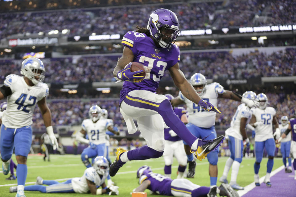 Minnesota Vikings running back Dalvin Cook (33) should return for Sunday's playoff game. (AP Photo/Andy Clayton-King)