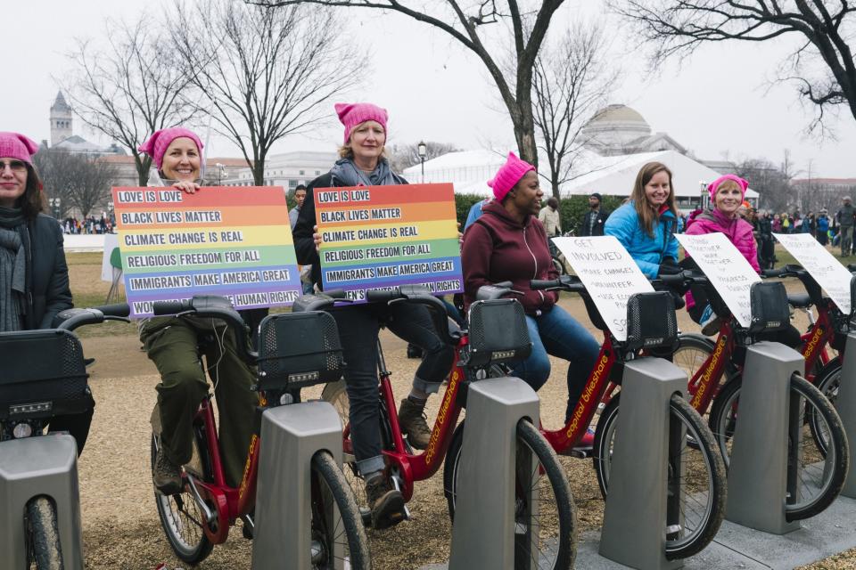 The bikes may not be moving, but the message is definitely traveling