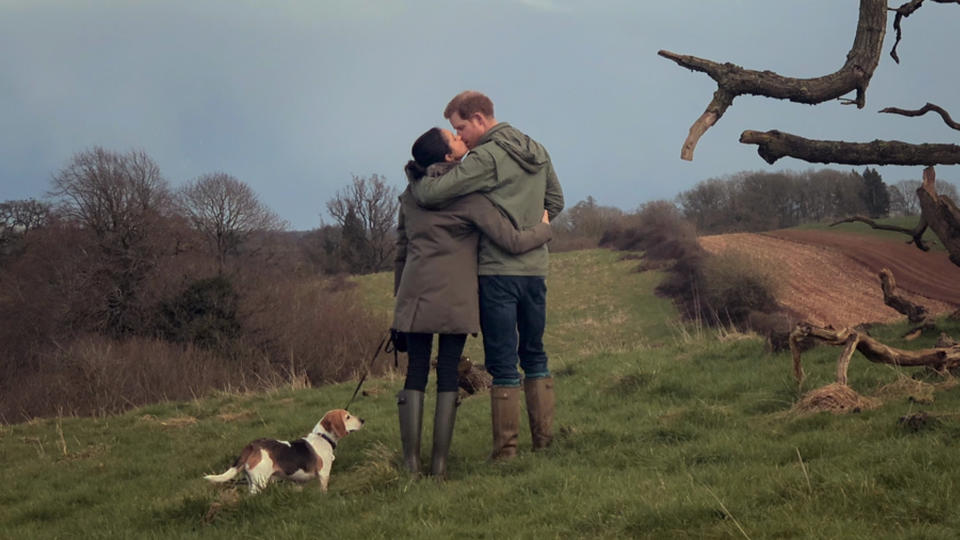 Documentary series Harry & Meghan delves into the couple's decision to leave Britain and settle in the United States. (Netflix)