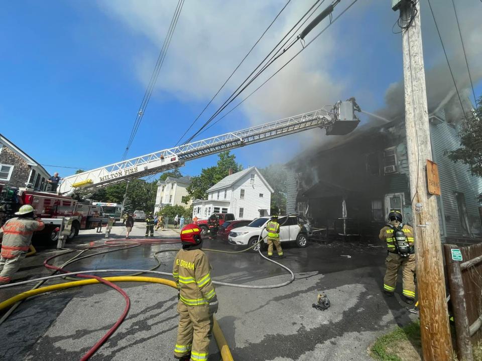 Several area fire departments responded to a fire at 37 Grove Street on Saturday, July 23, 2022.