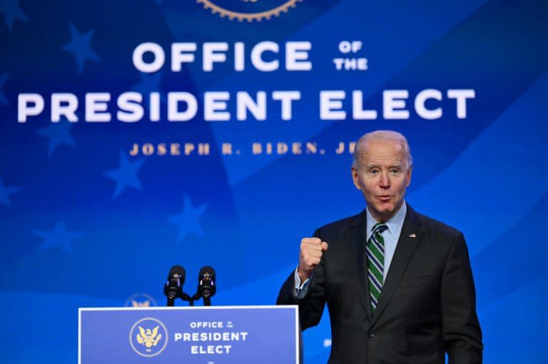 Joe Biden s'est engagé à supprimer le décret migratoire dès son arrivée à la Maison Blanche prévue le 20 janvier 2021 - ANGELA WEISS © 2019 AFP