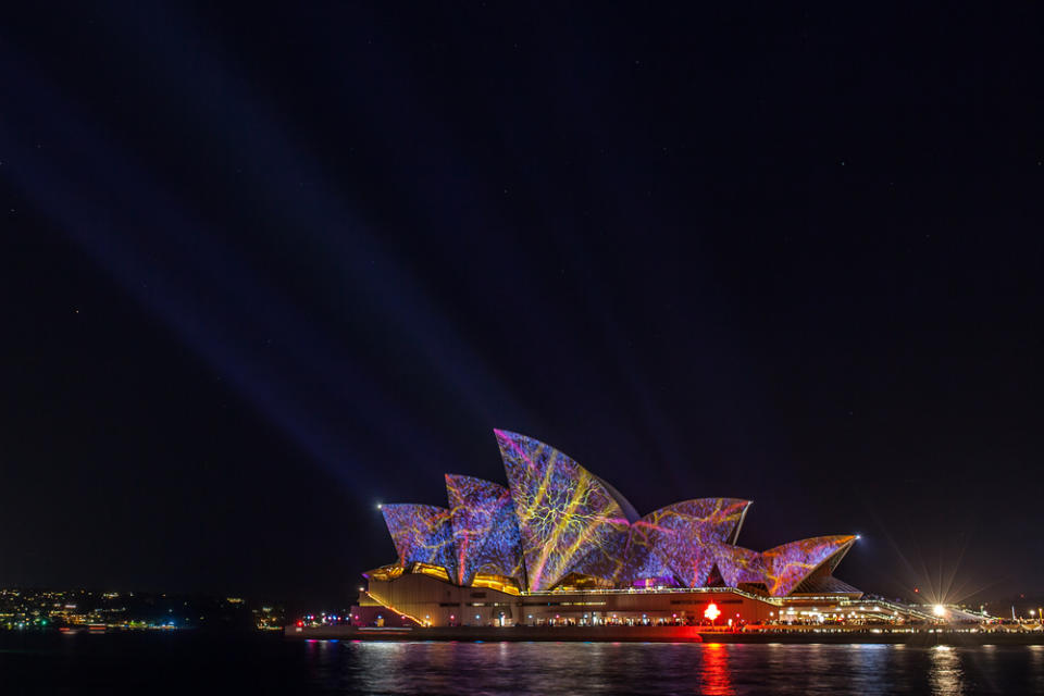 Light installations illuminate the Opera House during Vivid Sydney. Image Credit: Raphael Goh http://www.raphaelgoh.com/landscapes/xdpre65544568ghig2ojy9qhxk09ci