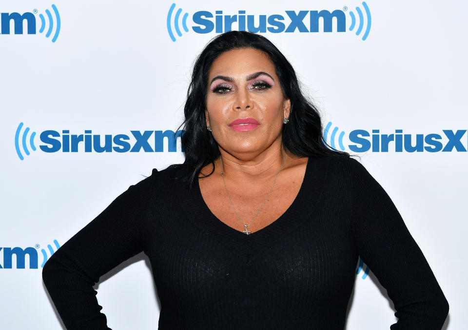 NEW YORK, NY – MARCH 05: (EXCLUSIVE COVERAGE) Reality TV personality Renee Graziano visits SiriusXM Studios on March 5, 2018 in New York City. (Photo by Slaven Vlasic/Getty Images)