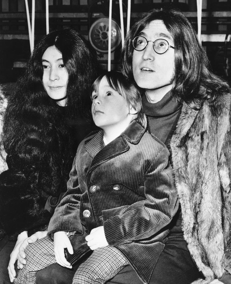 Yoko Ono with John Lennon and His Son, Julian