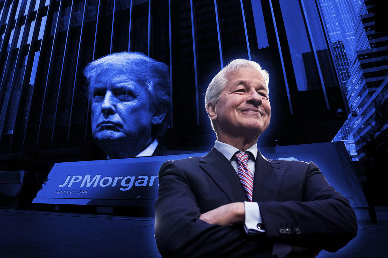 Jamie Dimon and Donald Trump Photo illustration by Salon/Getty Images