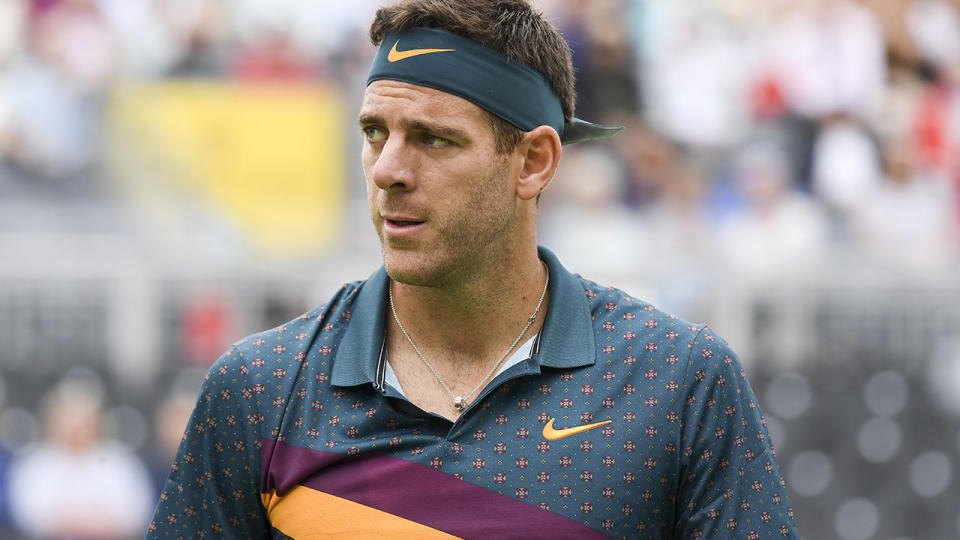 Juan Martin Del Potro, pictured here in action at Queen's Club in 2019.