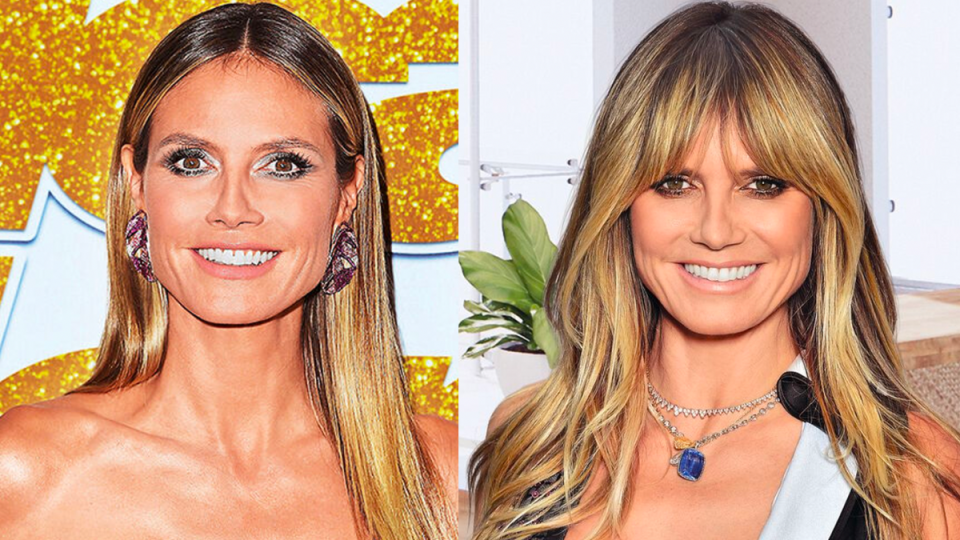 Side-by-side of model Heidi Klum