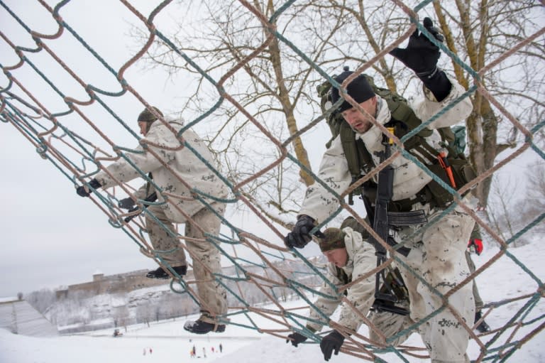 Estonian volunteers take part in Utria Assault, the NATO member's biggest annual military competition