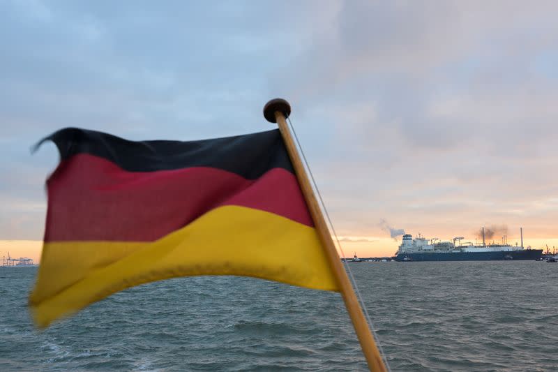 FILE PHOTO: Floating Storage and Regasification Unit (FSRU) ship "Hoegh Esperanza" arrives in Wilhelmshaven