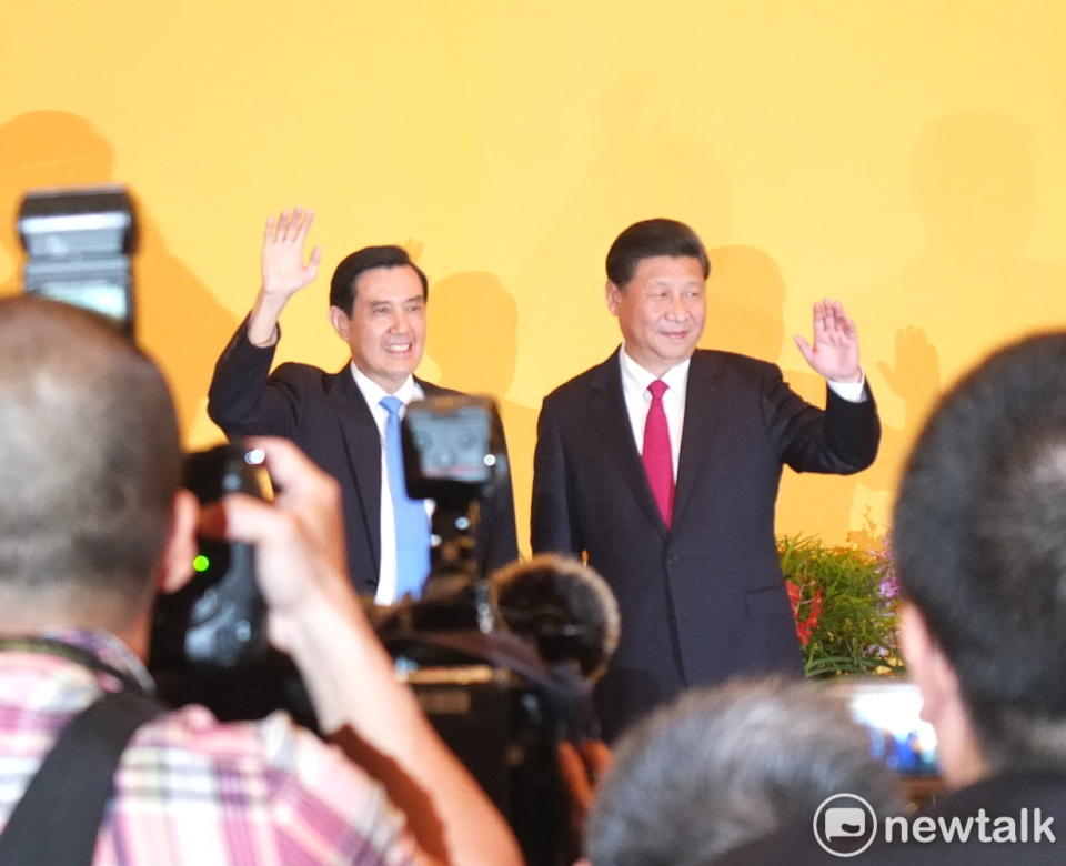 前總統馬英九與中國領導人習近平2015年首次會面。   圖：新頭殼資料照片