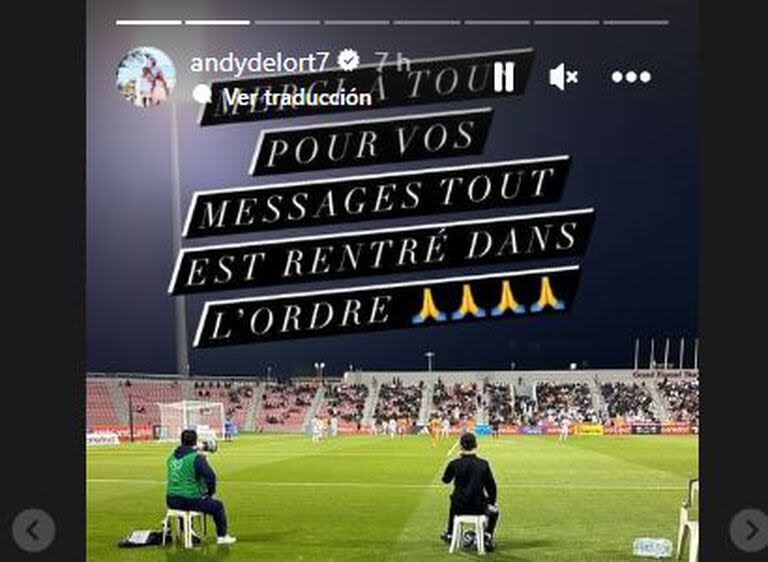 El mensaje de agradecimiento de Andy Delort