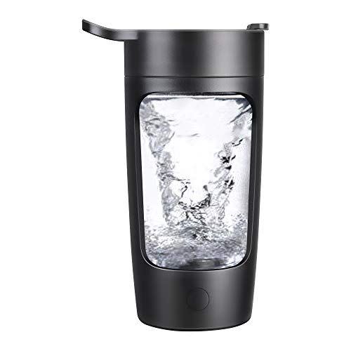 2) Electric Protein Shaker Bottle, Made With Tritan-BPA Free USB-Rechargeable Protein Shaker Cups-Upgrade Battery Mixer Cups 20OZ Electric Water Bottle for Protein Powder,Shakes,Coffee, Cocktail(Black)