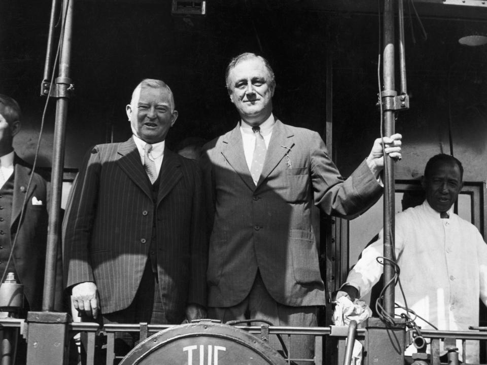 John Nance Garner and Franklin Delano Roosevelt