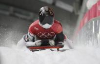 Skeleton - Pyeongchang 2018 Winter Olympics – Women's Finals - Olympic Sliding Center - Pyeongchang, South Korea – February 16, 2018 - Jane Channell of Canada in action. REUTERS/Arnd Wiegmann