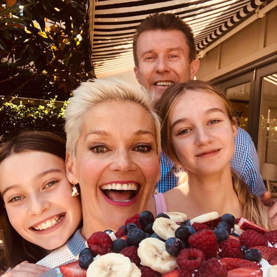 Jessica Rowe, Peter Overton and their kids