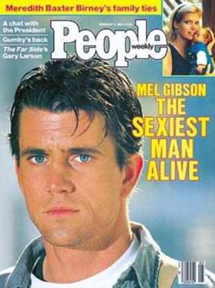 Mel Gibson on the cover of People in 1985.