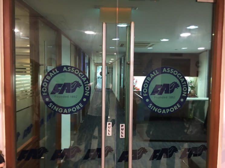 The Football Association of Singapore office.