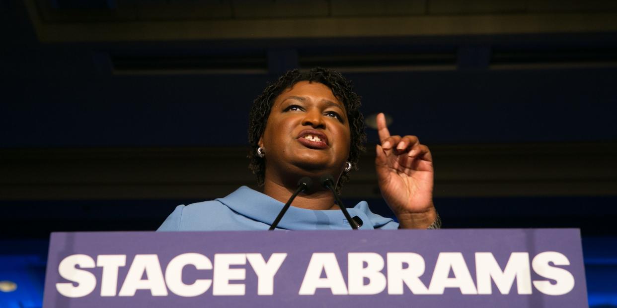 Stacey Abrams just before the Georgia Gubernatorial runoff in 2018