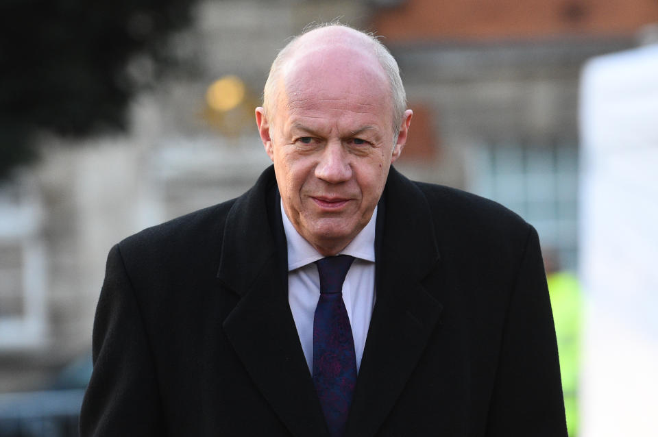 Conservative MP Damian Green on College Green in Westminster, the morning after Prime Minister Therea May survived an attempt by Conservative MPs to oust her with a vote of no confidence.