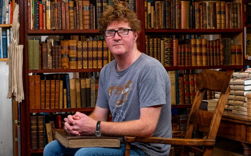 Shaun Bythell at his bookshop in Wigtown - Stuart Nicol