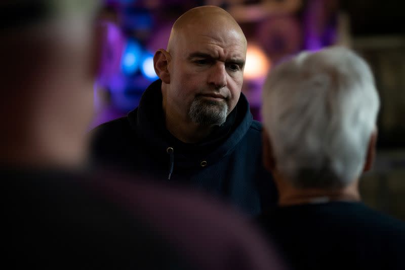 FILE PHOTO: U.S. Senate candidate John Fetterman in Easton