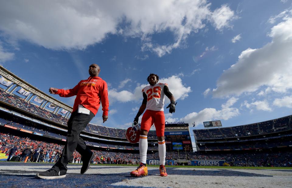 A combination of Eric Berry (29) and Earl Thomas on the Chiefs would be a significant defensive upgrade for Kansas City. (Getty Images) 