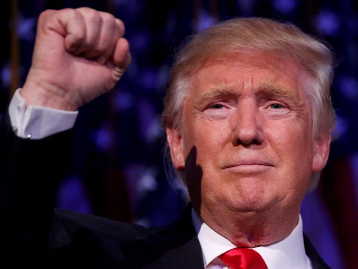 U.S. President-elect Donald Trump speaks at his election night rally in Manhattan, New York, U.S., November 9, 2016. REUTERS/Carlo Allegri