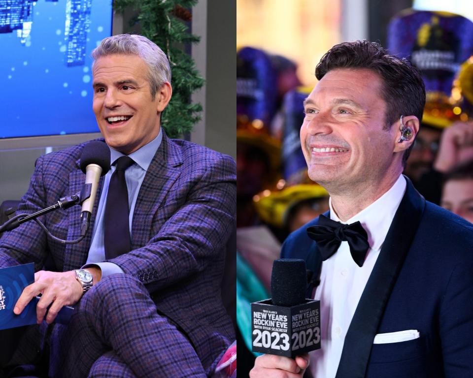During his radio show Wednesday, Andy Cohen, left, set the record straight on his interaction with host Ryan Seacrest on New Year's Eve.