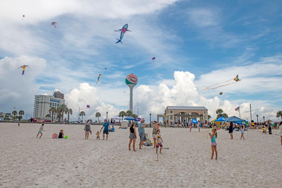 Kite flyers take to the skies on Pensacola Beach during Kites on the Coast Saturday, September 3, 2022.