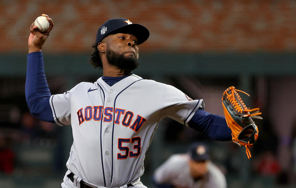 Cristian Javier #53 of the Houston Astros has been a star fantasy reliever